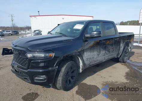 2025 Ram 1500 Big Horn 4X4 5'7 Box z USA, uszkodzony, nr VIN 1C6SRFFP0SN568574